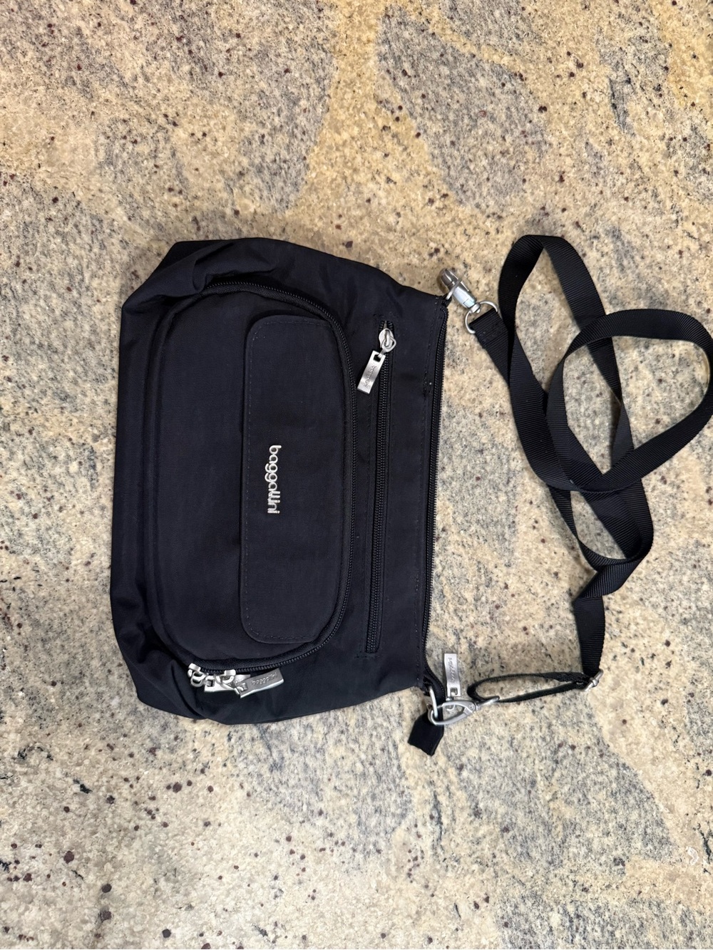 Baggallini Black Nylon Crossbody Bag